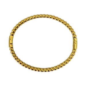 Golden Rigid Beaded Texture Bangle
