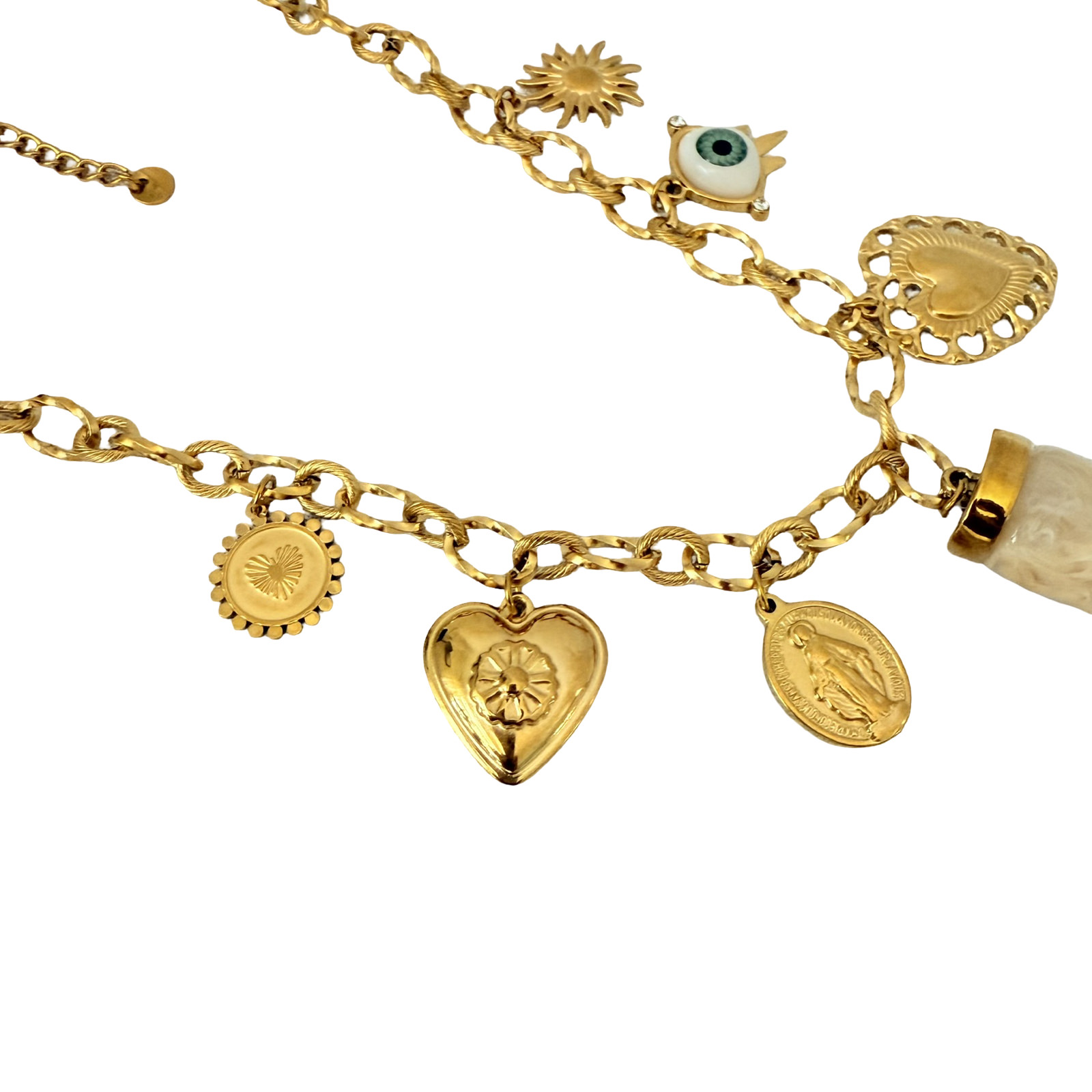 Golden Charm Horn Necklace - Image 4