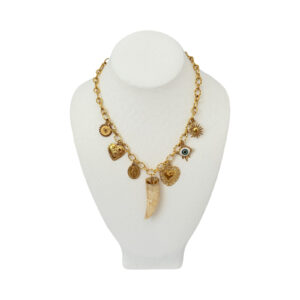 Golden Charm Horn Necklace