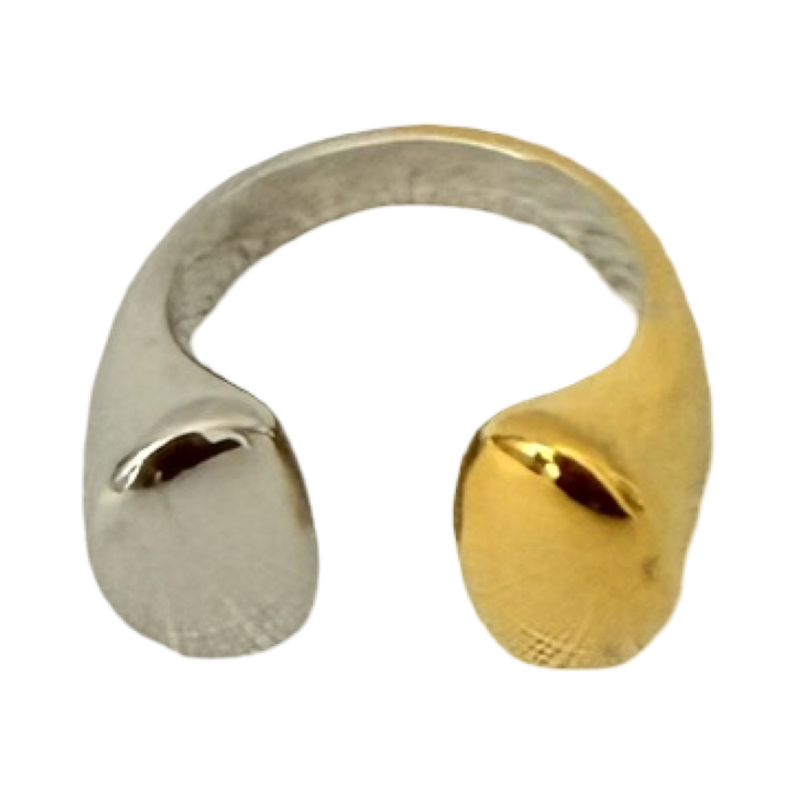 Two-Tone Sculptural Open Ring - Image 3