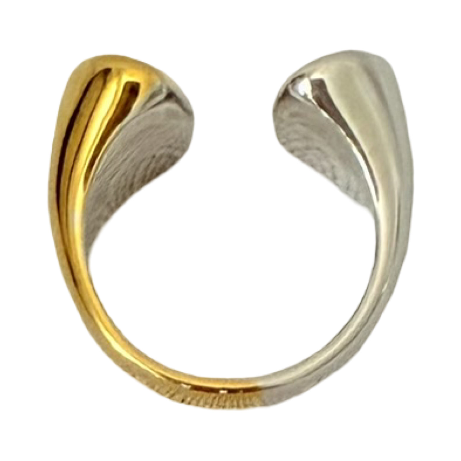 Two-Tone Sculptural Open Ring - Image 4