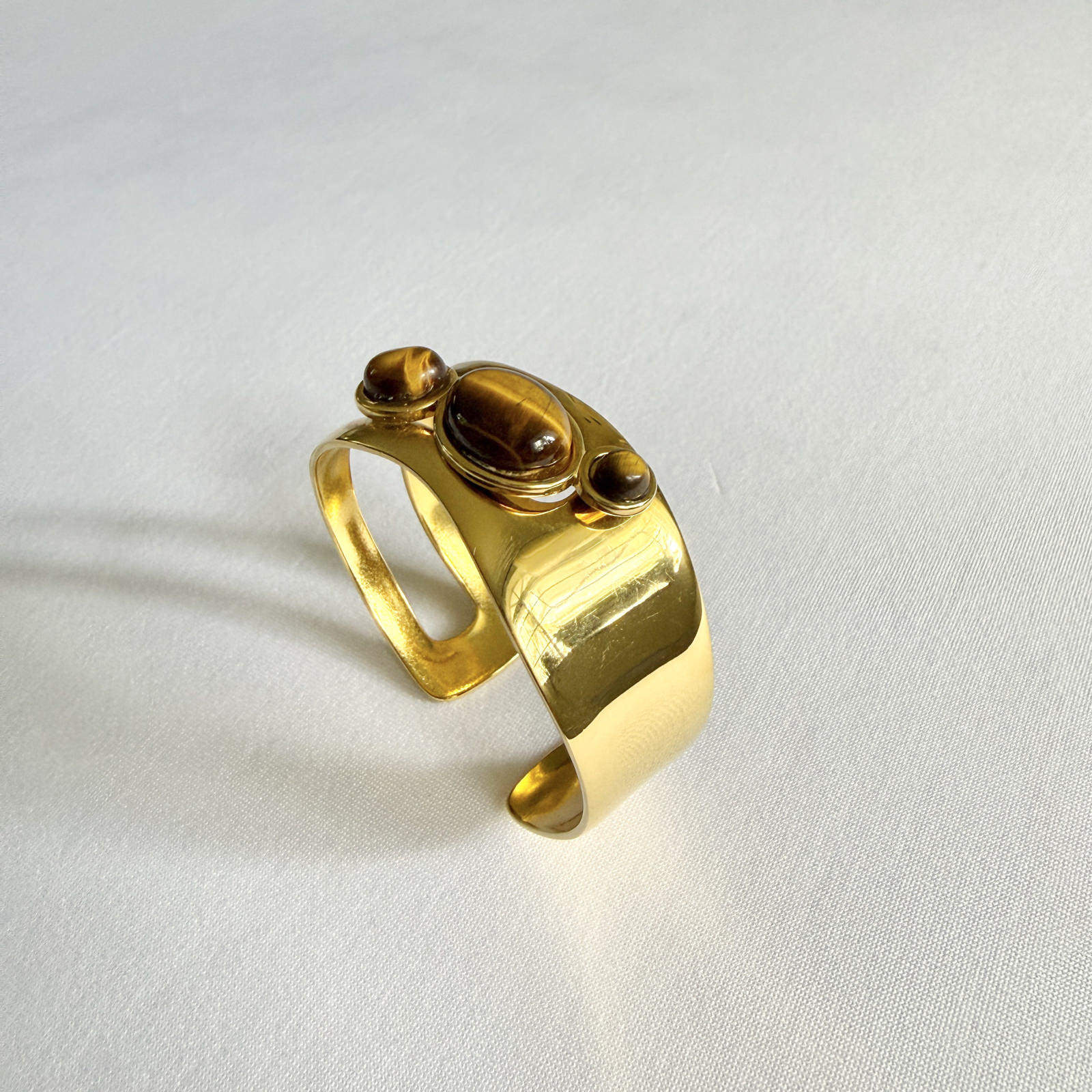 Tiger Eye Sculpted Cuff - Image 2