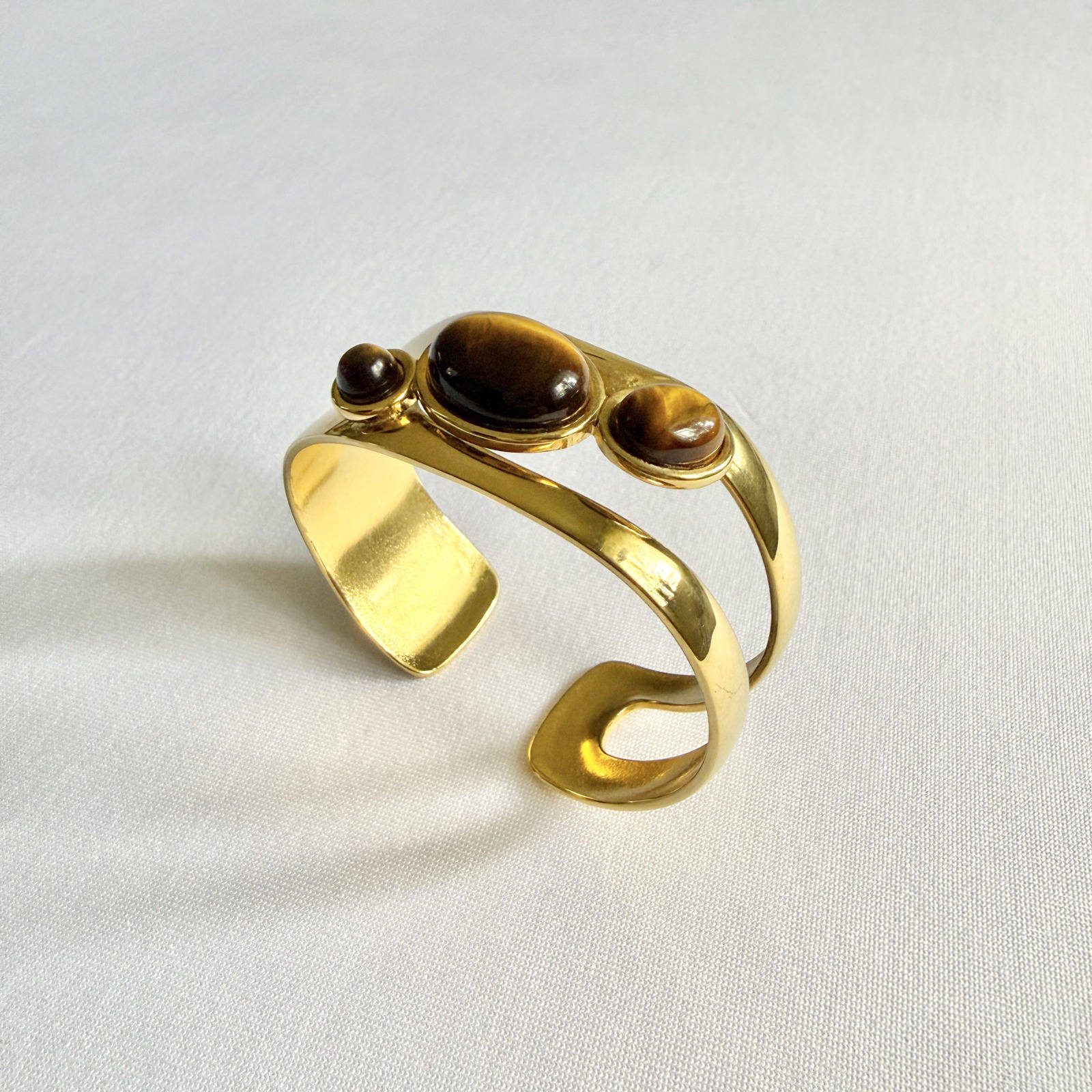Tiger Eye Sculpted Cuff