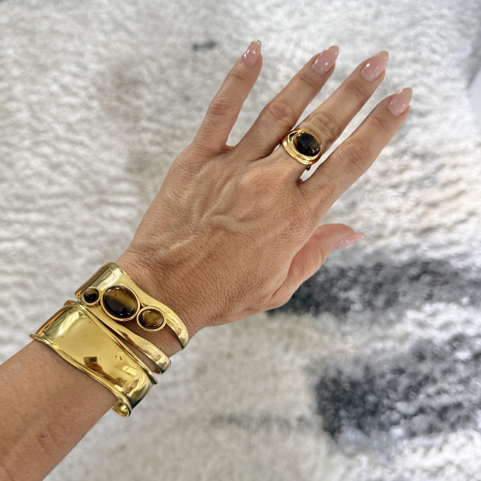 Tiger Eye Sculpted Cuff - Image 4